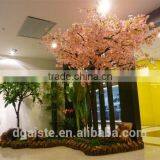 Peach Blossom Cherry Flower Tree Man Made Blooming Real Trunk Tree With UV RESISTANCE thumbnail-4