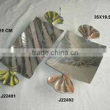 Candy Shaped Cast Aluminium Rectangular Bowl With Enamel