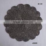 Flower Petal Style Round Glass Bead Place Mat Other Colours Also Available