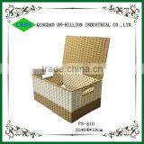 Wholesale Cheap Woven Baby Clothing / Office Storage Paper Rope Box With Lid thumbnail-1