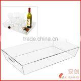 Deluxe Clear Acrylic Multipurpose Decorative Tray / Serving Tray With Handles thumbnail-1