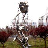 Vivid Guitar Standing of Garden Stainless Steel Sculptures thumbnail-4