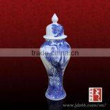 Handpainted Blue and White Porcelain Empty Mini Wine Bottles thumbnail-2