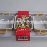 Set of 3 Mini Square Bakeware Ceramic Tableware Sets thumbnail-1