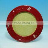 GLAZED CHRISTMAS RED CERAMIC PHOTO FRAME thumbnail-1