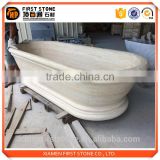 Turkey cream travertine artificial stone bathtub buying online in china