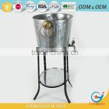 Wholesale Galvanized Metal Homeware Ice Bucket Drinks Outdoor Bucket Metal Ice Buckets thumbnail-3