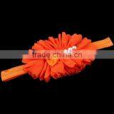 Hot Cutting Fabric Flower Headband With Pearl Center for Kids Hair Accessories thumbnail-4