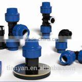 TY High Quality PP Compression Fittings TUBE TEE Eco-friendly Cheap Price Full Size Factory Price List Discount thumbnail-3