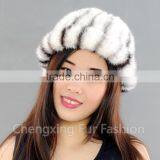 CX-C-197C Latest Winter Fashion Wholesale Real Mink Girls Fur Bucket Hat thumbnail-4