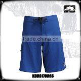 Men's Solid Navy Blue Blank Board Shorts With Custom Logo Print thumbnail-2
