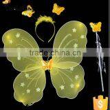 Wholesale Single Nylon Butterfly Glitter Fairy Wings Girls Dress up Costume Wedding Favors thumbnail-3