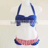Baby girls star bowknot top and stripes underwear beach wear cover up for kids