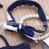 Vintage Black and White Stripe Baby Girl Swimsuit Bikini Bulk Buy From China thumbnail-4