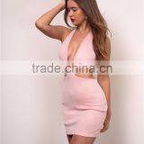 Runwaylover 033 2017 Ladies Sexy Deep V-Neck Fashion Hollow Out Club Dress thumbnail-4