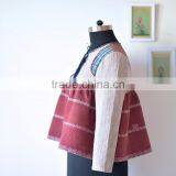 Vintage Kantha Kediyu Style Jacket in Beautiful Vintage Colors ~ Large thumbnail-2