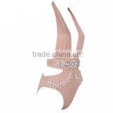 Sexy Mature Monokini With Rhinestone thumbnail-4