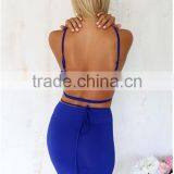 Women's Sexy Triangle Bra Backless Tops Bodycon Mini Skirt Suits Beach Dress thumbnail-4