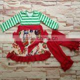 Wholesale Children's Boutique Outfit Baby Girls' Christma New Design Red Stripe Clothes thumbnail-1