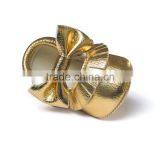 Golden Baby PU Moccasins, Bow Design Little Girl Moccasins thumbnail-3