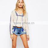 Latest Ladies Chiffon Women Tops Casual Fashion Blouse for Women 2016 thumbnail-3