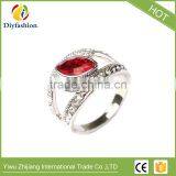 New Fashion Jewelry Beautiful Gold Crystal Rings For Women Love Engagement Ring Wedding Party Gift thumbnail-2