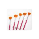 Professional Peach Fan Nail Art Brush Wooden Handle Fan Brush thumbnail-2