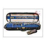 Wooden Oblong Oxford Violin Musical Instrument Case With Silk Interior 4 Bow Spinners thumbnail-1