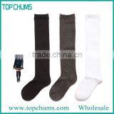 Custom school/club logo knee high knit teen tube socks