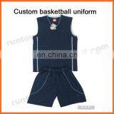 Runtowell high school basketball uniform design red / cheap cheap team basketball uniforms / basketball uniform fabrics