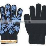 Acrylic Printed Knitted Magic Glove,pink Cotton Gloves,stretch Cotton Gloves,colored Cotton Gloves,black Cotton Knitted Gloves thumbnail-5