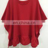 The Bat Sleeve Fork Poised Under Terry Fabric Jogging Top thumbnail-1