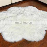 Pink Color Shaped Living Room Faux Fur Rug thumbnail-2