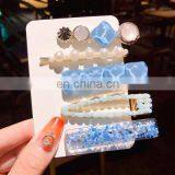 Korean Version of Pearl Hairpin Set Red Side Word Clip Hair Accessories Girl Hairpin Simple thumbnail-3