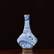 Fashion Chinese Jingdezhen Gild White Blue Pattern Ceramic Vase For Living Room Decor thumbnail-4