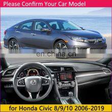 for Honda Civic 8 9 10 2006~2019 Anti-Slip Mat Dashboard Cover Pad Sunshade Dashmat Protect Car Carpet Accessories FB FK FA FD thumbnail-2