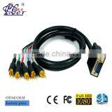 High Quality Black Colour Vga to 5RCA Connect Cable, Vga to av Cable thumbnail-1