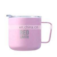 Hot-selling Double Wall 350ml Stainless Steel Coffee Mug With Lid and Custom Logo thumbnail-2