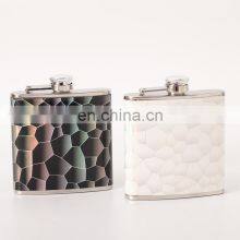Portable Gift Box Alcohol Liquor Colour Vodka Black Blanks Wholesale Leather Hip Flask Stainless Steel 6oz thumbnail-2