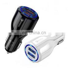 Wholesale 10W 2A USB Adapter Dual 2 Port Universal Mobile Phone USB Qc3.0 Car Charger for IPhone thumbnail-1