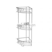 Good Quality Stainless Steel Kitchen Organization Shelves Storage Holders & Racks 3-Layer Metal Corner Triangle Storage Racks thumbnail-2