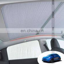 2022 New Roof Sunshade For Tesla Model Y Top Glass Roof Retractable Sunshade Car Window Visor for Tesla Model Y Accessories thumbnail-1