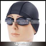 2016 New Protect Ears Long Hair Elastic Waterproof PU Fabric Sports Swimming Cap Quality Choice thumbnail-1