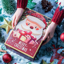 Ribbon High-end Christmas Gift Box Factory Can be Customized Size Carton thumbnail-5