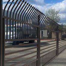 High Quality Outdoor Steel Picket Fence Panel Curved Top Steel Fence thumbnail-6