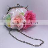 New design girl princess bag cheap price cute mini baby chain bags with flowers