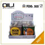 Black Shining Leather Wrapped Hip Flask With 2 Cups and Funnel Set/stainless Steel Hip Flask Gift Set With Display