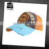China Factory 100% Cotton Custom Flat Embroidery Logo Stone Washed Trucker Hats for Sale