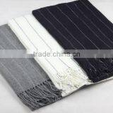 Latest Design Korean Fashion Tassel Striped Wool Shawl Scarf thumbnail-6