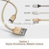 Nylong & TPE Mfi Original 8 Pin Circular Connector Wholesale USB Cable for IOS thumbnail-4
